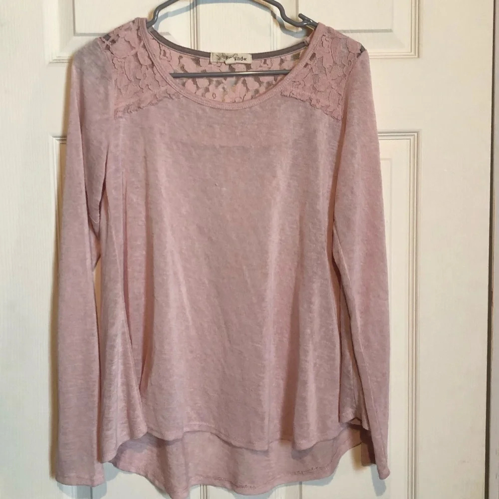 Rewind Pink Lace Sweater Women’s Medium